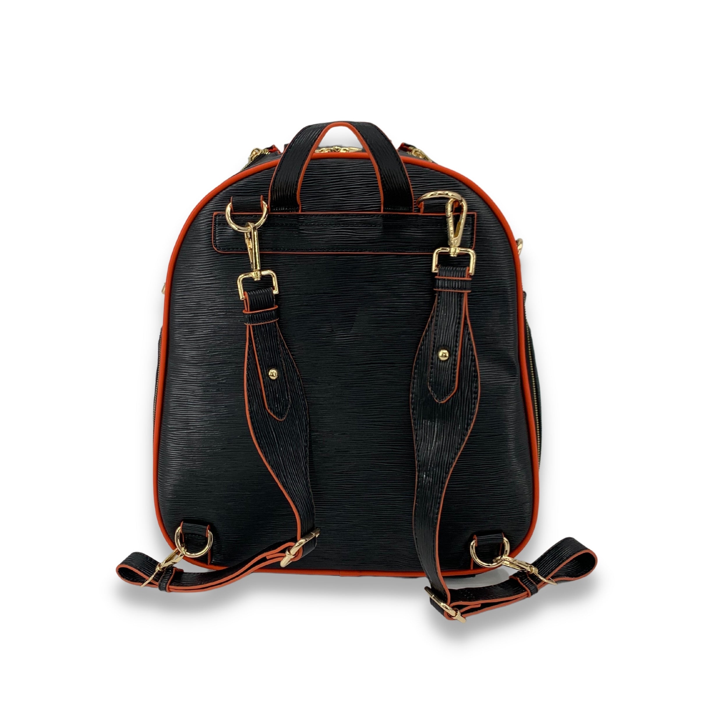 HANA fashion LEATHER BACKPACK - COAL